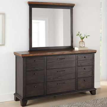 Steve Silver Furniture Bear Creek BC950 Dresser and Mirrror - Brown IMAGE 1
