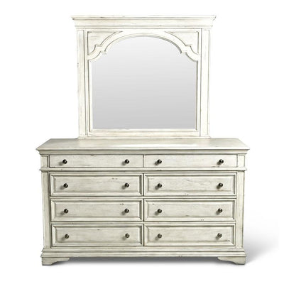  Steve Silver Furniture Highland Park HP900 Dresser and Mirror - Cathedral White IMAGE 1