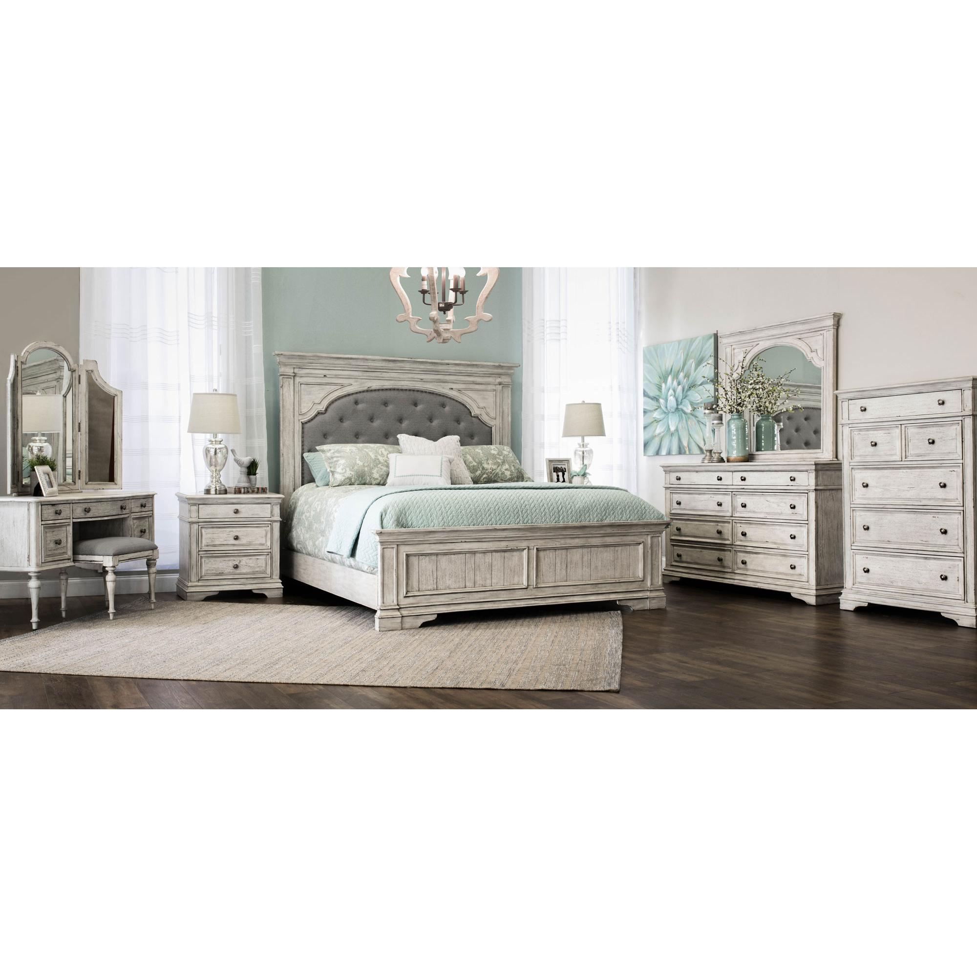 Steve Silver Furniture Highland Park HP900 Dresser and Mirror - Cathedral White IMAGE 3