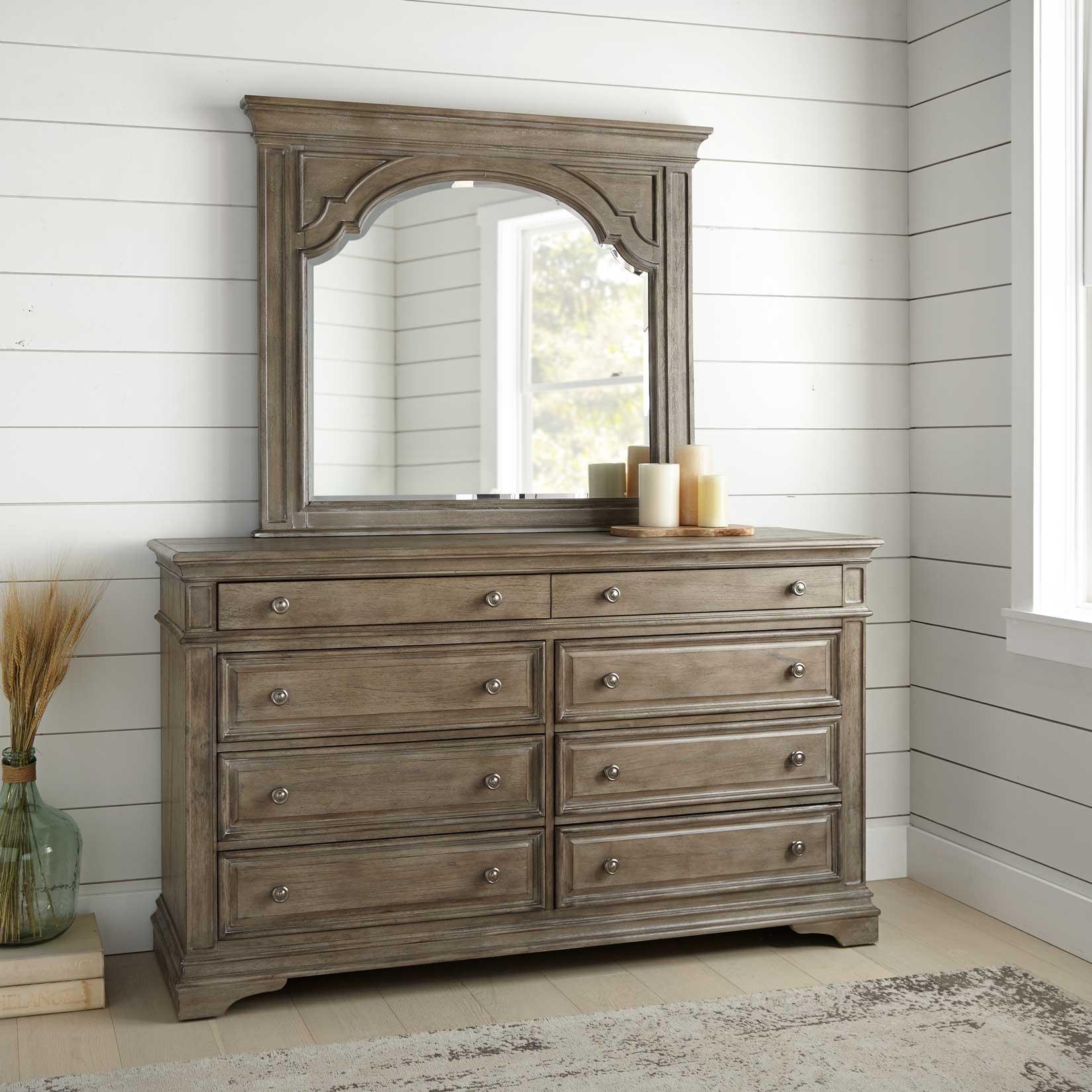  Steve Silver Furniture Highland Park HP900 Dresser and Mirror - Driftwood IMAGE 1