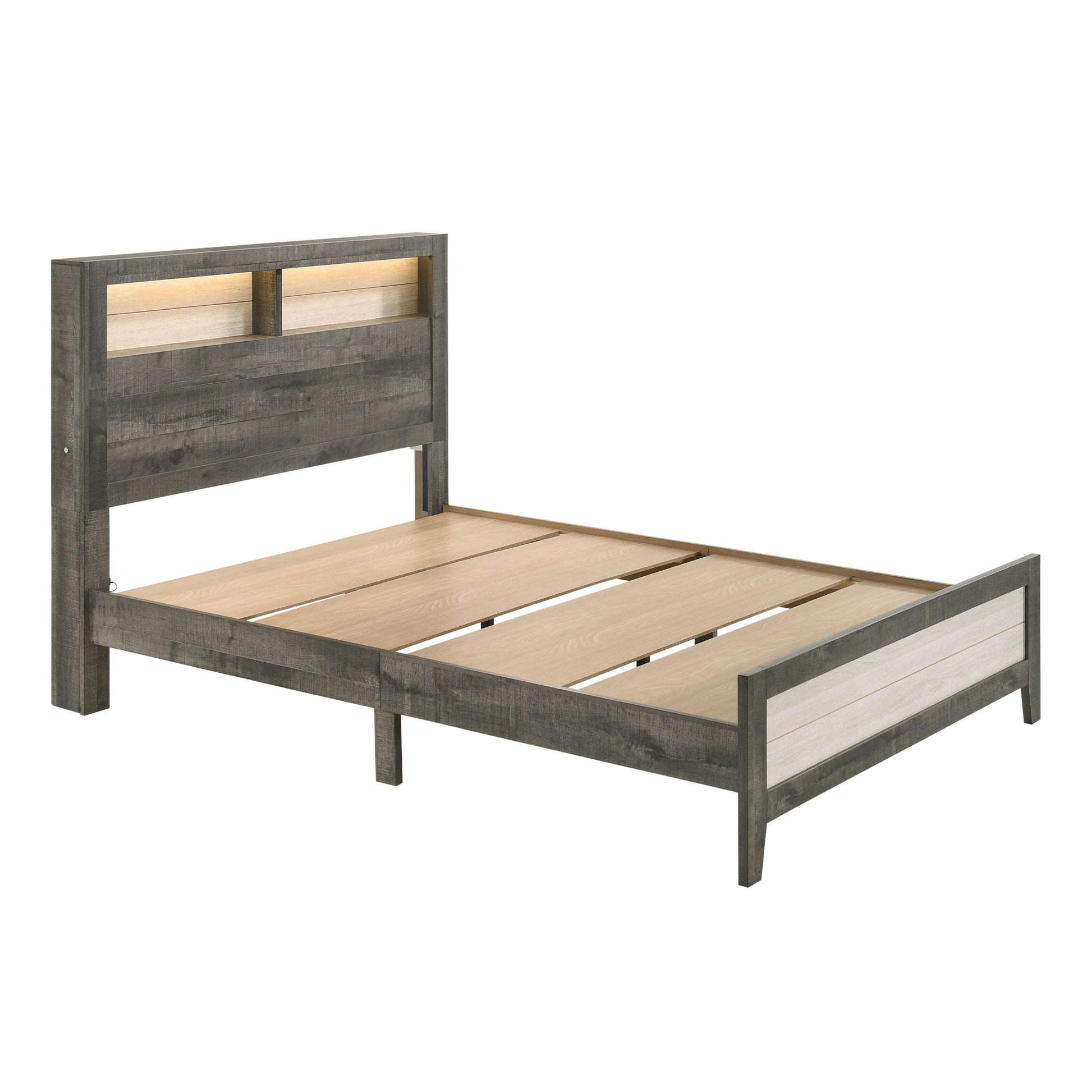  Size_Queen  -- Rhett B8170-Q-BED Queen Bookcase Bed IMAGE 2