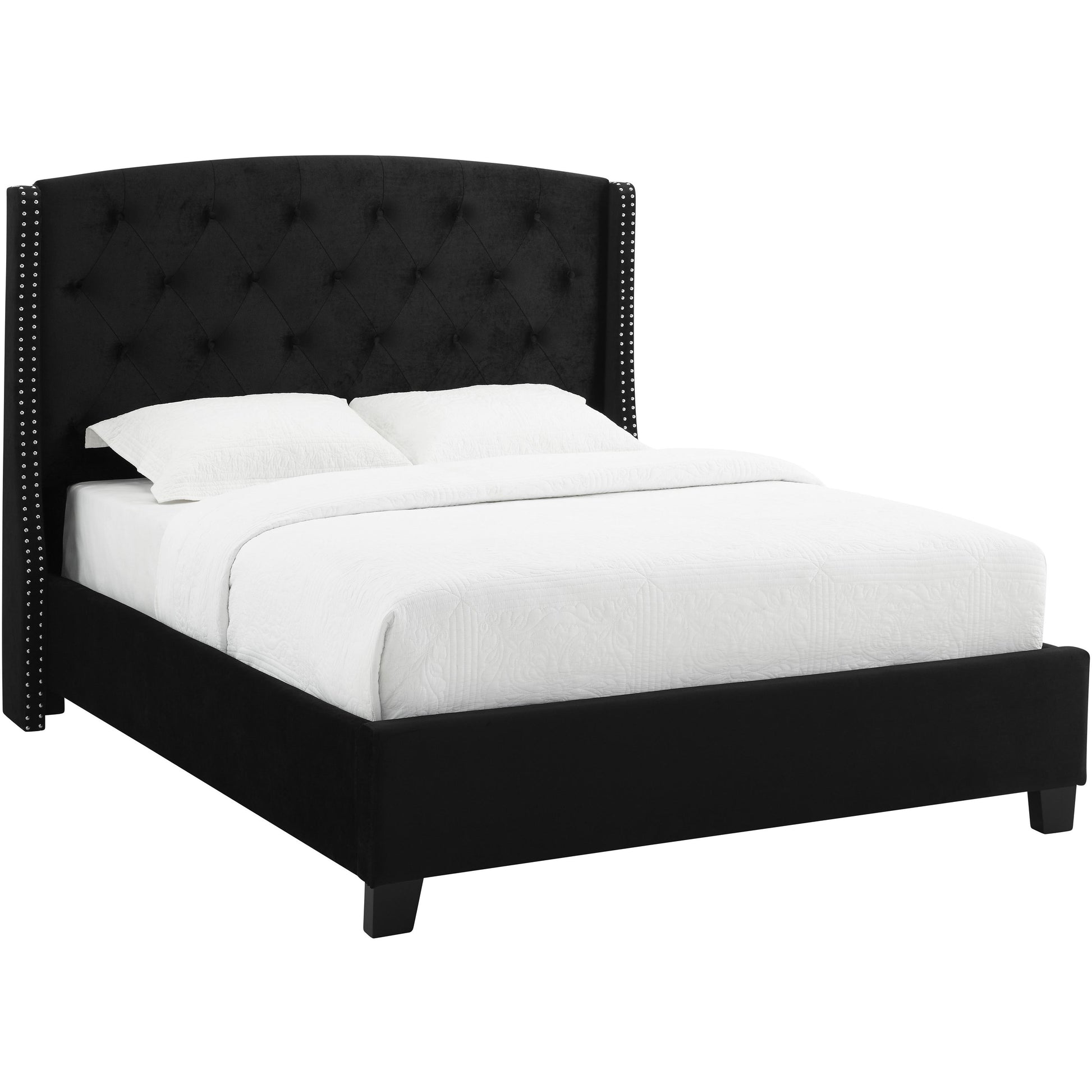  Size_King  -- Crown Mark Eva Upholstered Platform Bed IMAGE 1