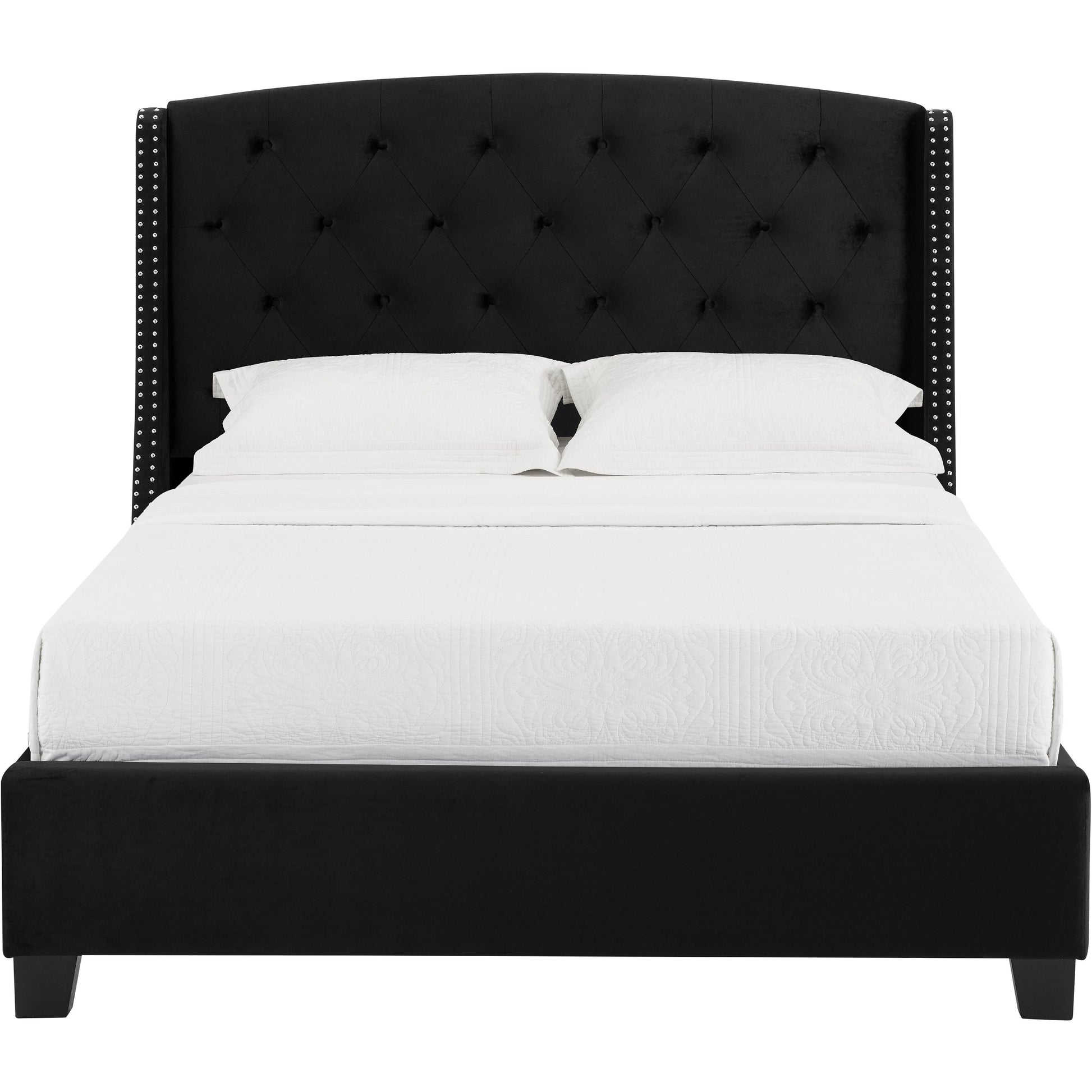  Size_Queen  -- Eva 5111BK-Q Queen Platform Bed - Black IMAGE 2