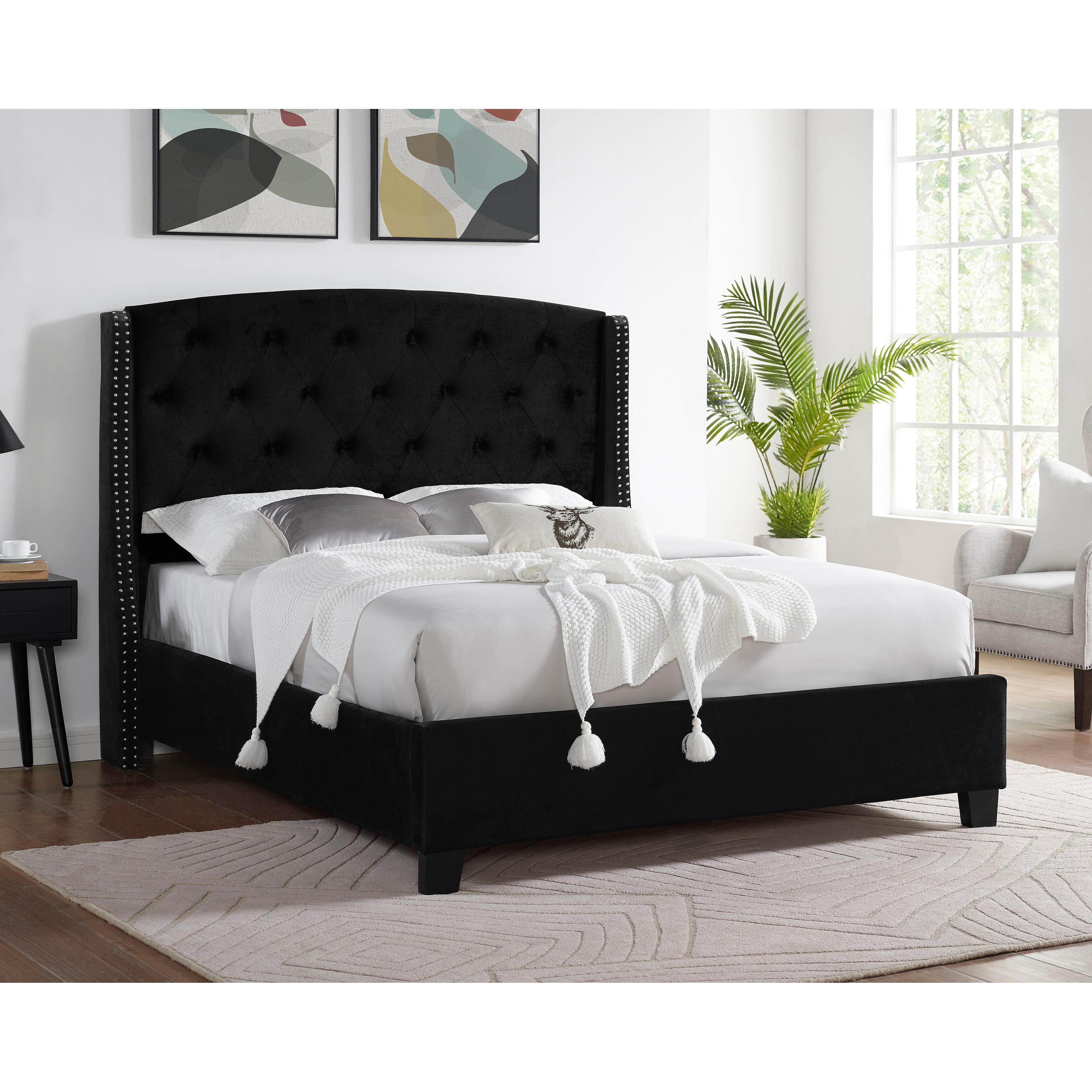  Size_Queen  -- Eva 5111BK-Q Queen Platform Bed - Black IMAGE 5