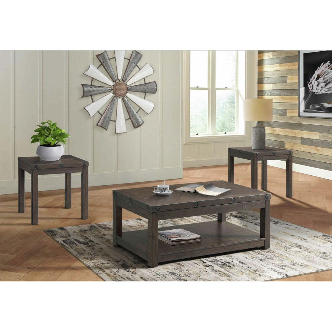  Elements International Colorado TCO100ETP End Table w/USB IMAGE 1