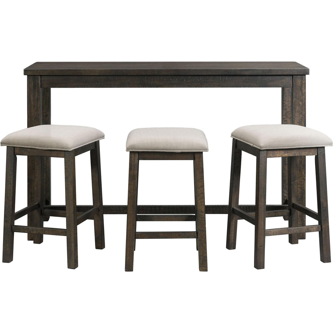  Elements International Stone TST100BTSP 4 pc Counter Height Dinette - Charcoal IMAGE 1
