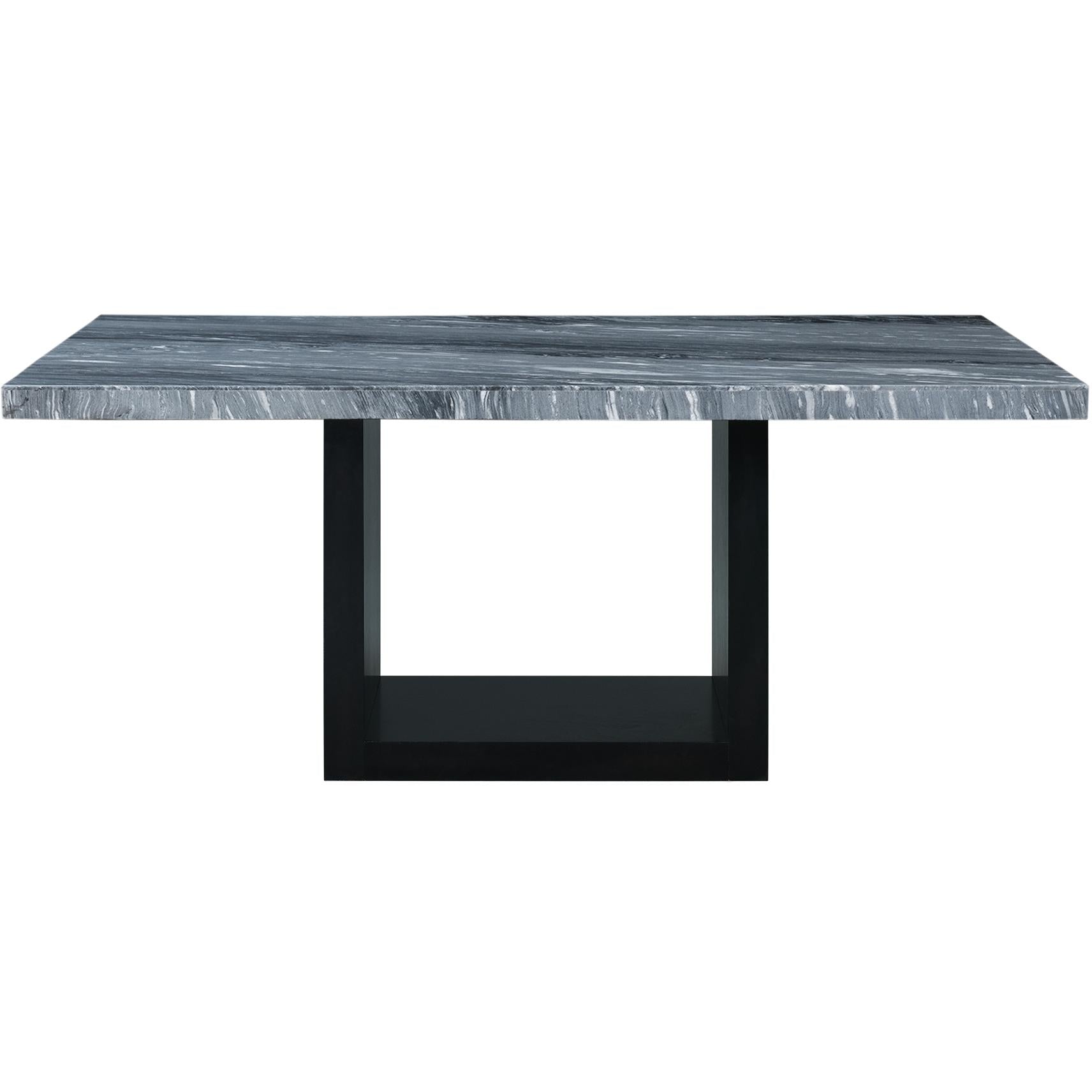  Elements International Valentino CVL400TTB Dining Table - Grey Marble IMAGE 2