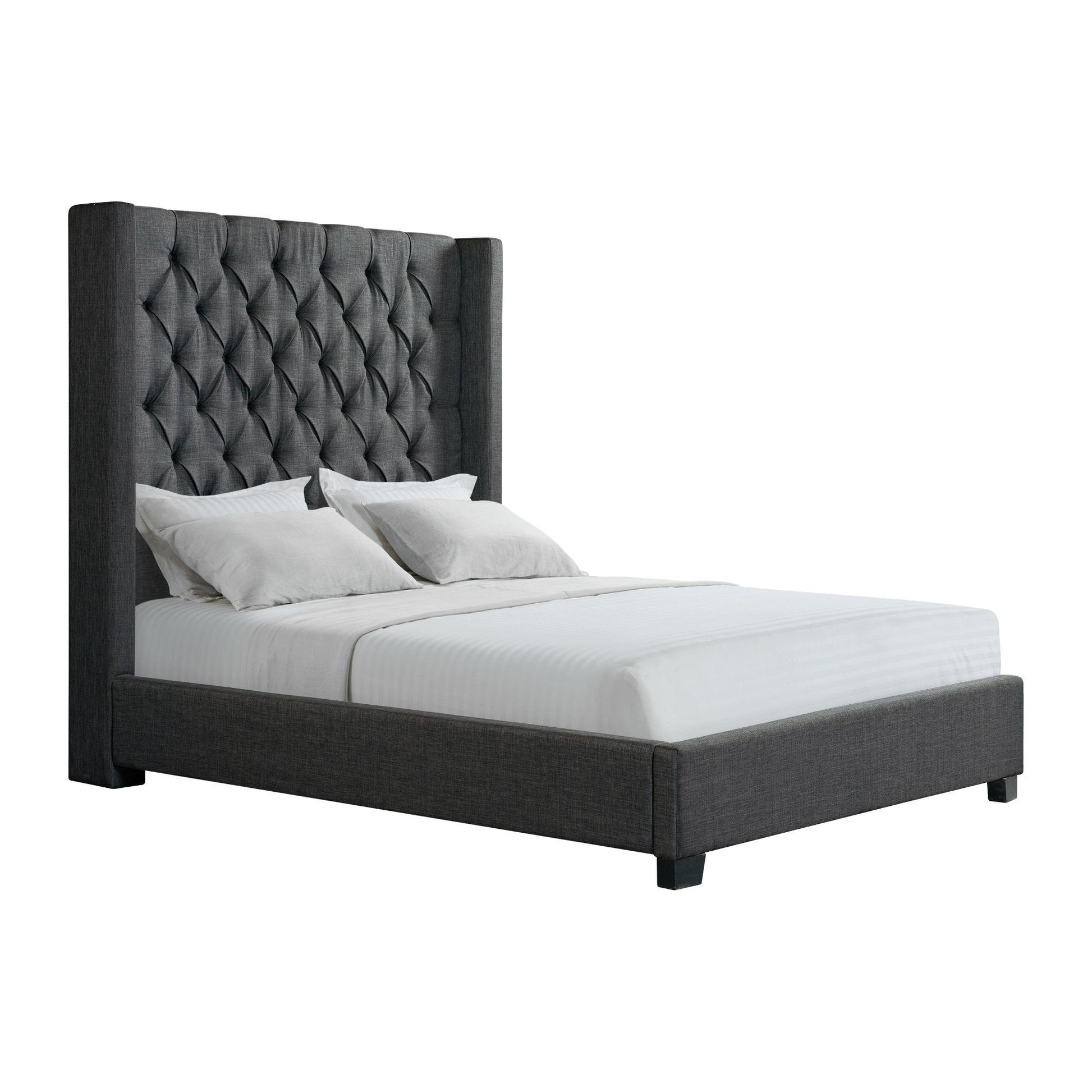  Size_Queen  --  Elements International Morrow Upholstered Platform Bed IMAGE 2