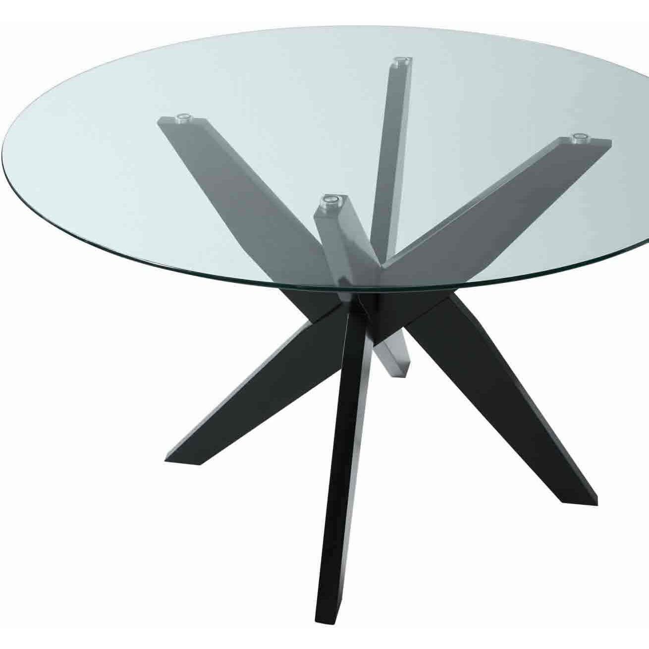  Steve Silver Furniture Amalie AL4848 Dining Table - Black IMAGE 2