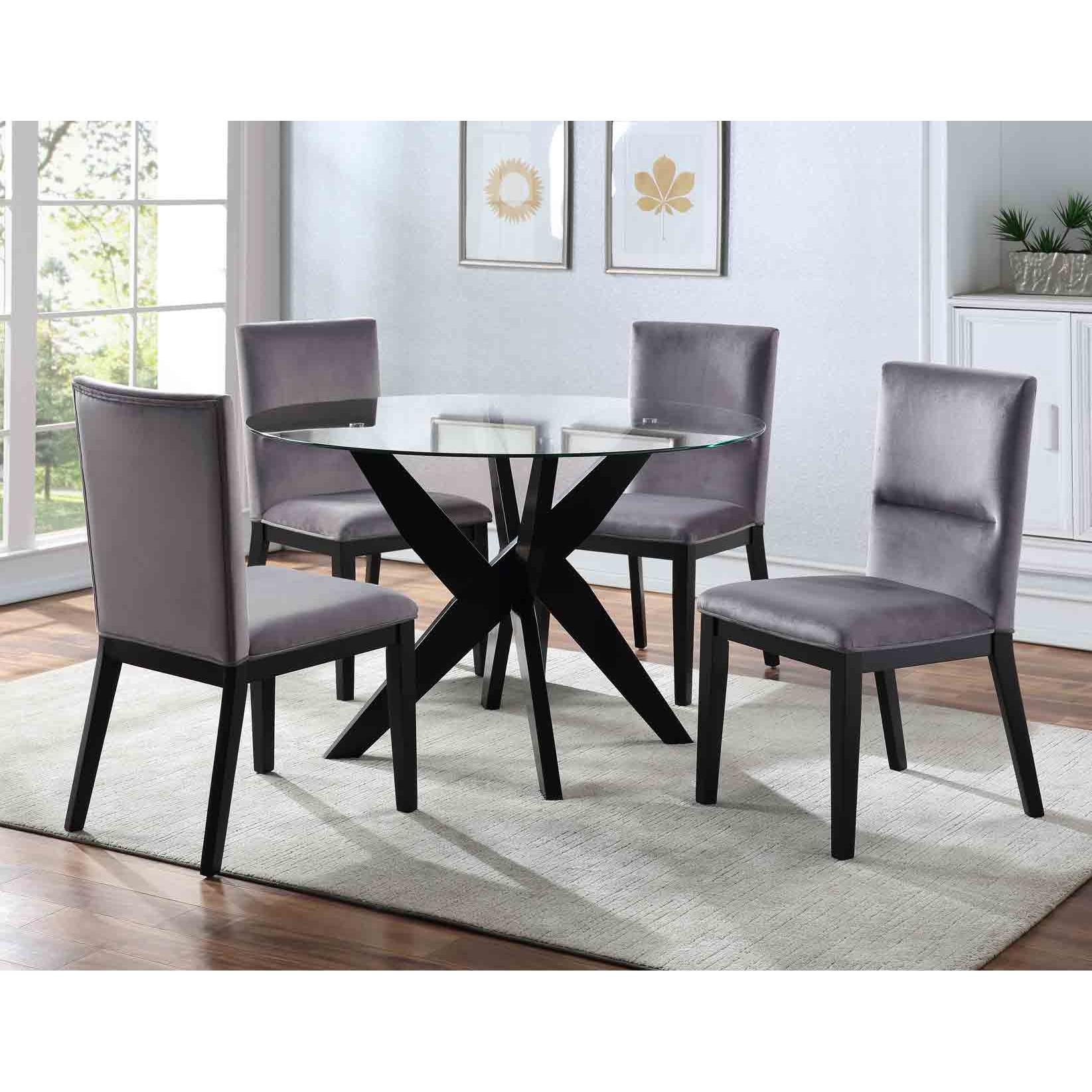  Steve Silver Furniture Amalie AL4848 Dining Table - Black IMAGE 7