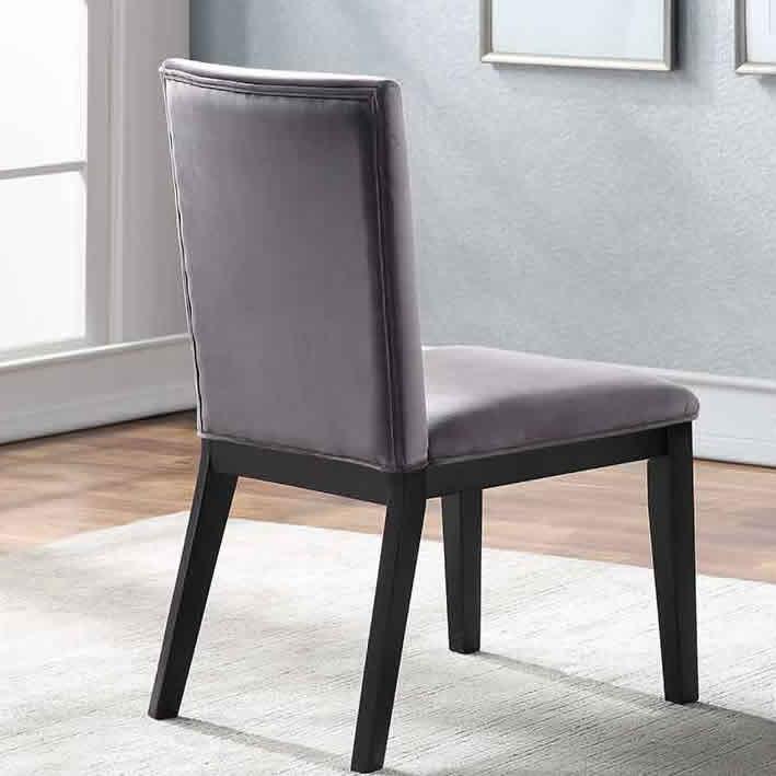  Steve Silver Furniture Amalie AL4848SG Dining Chair - Grey/Black IMAGE 2
