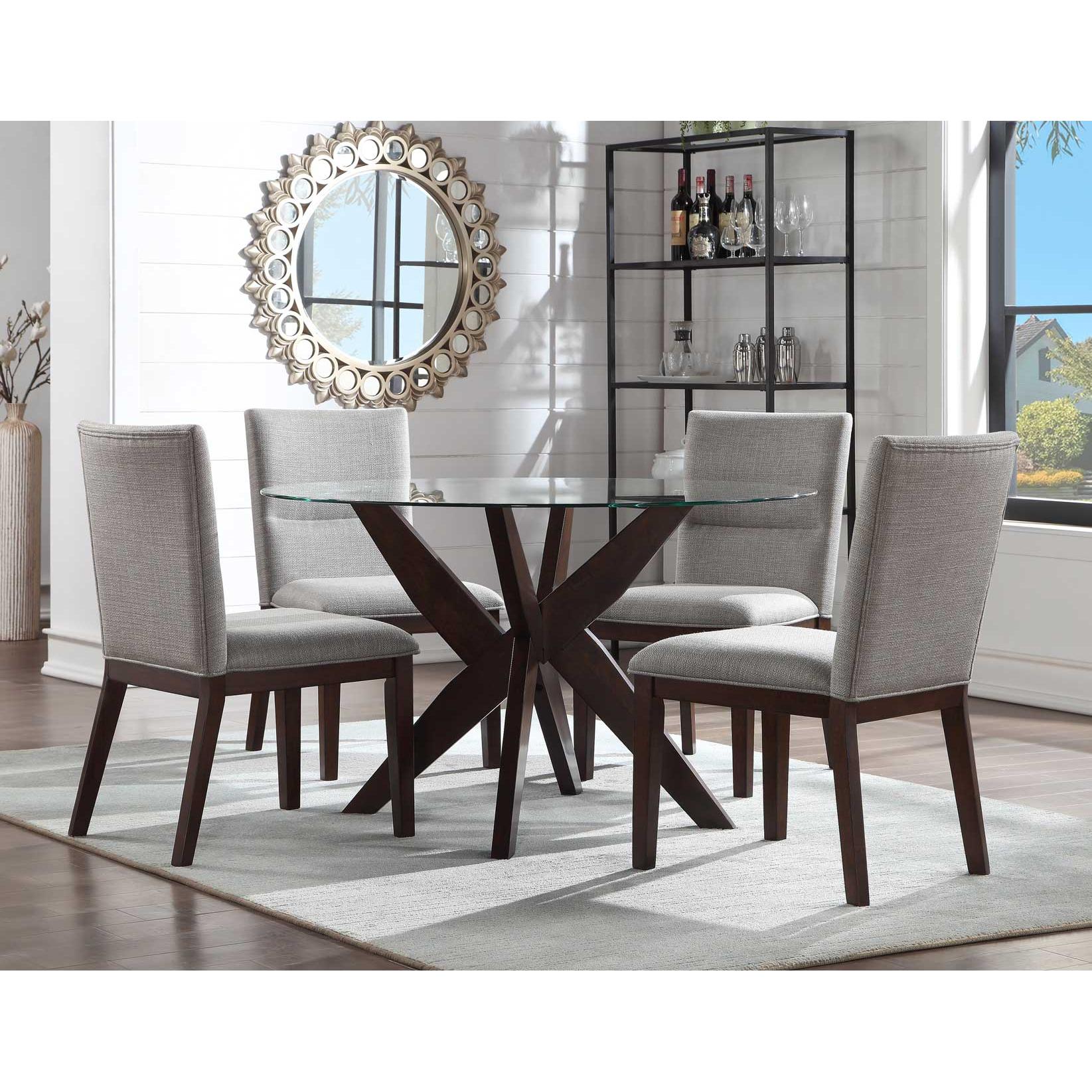  Steve Silver Furniture Amalie AL4848SB Dining Chair - Camel/Walnut IMAGE 5
