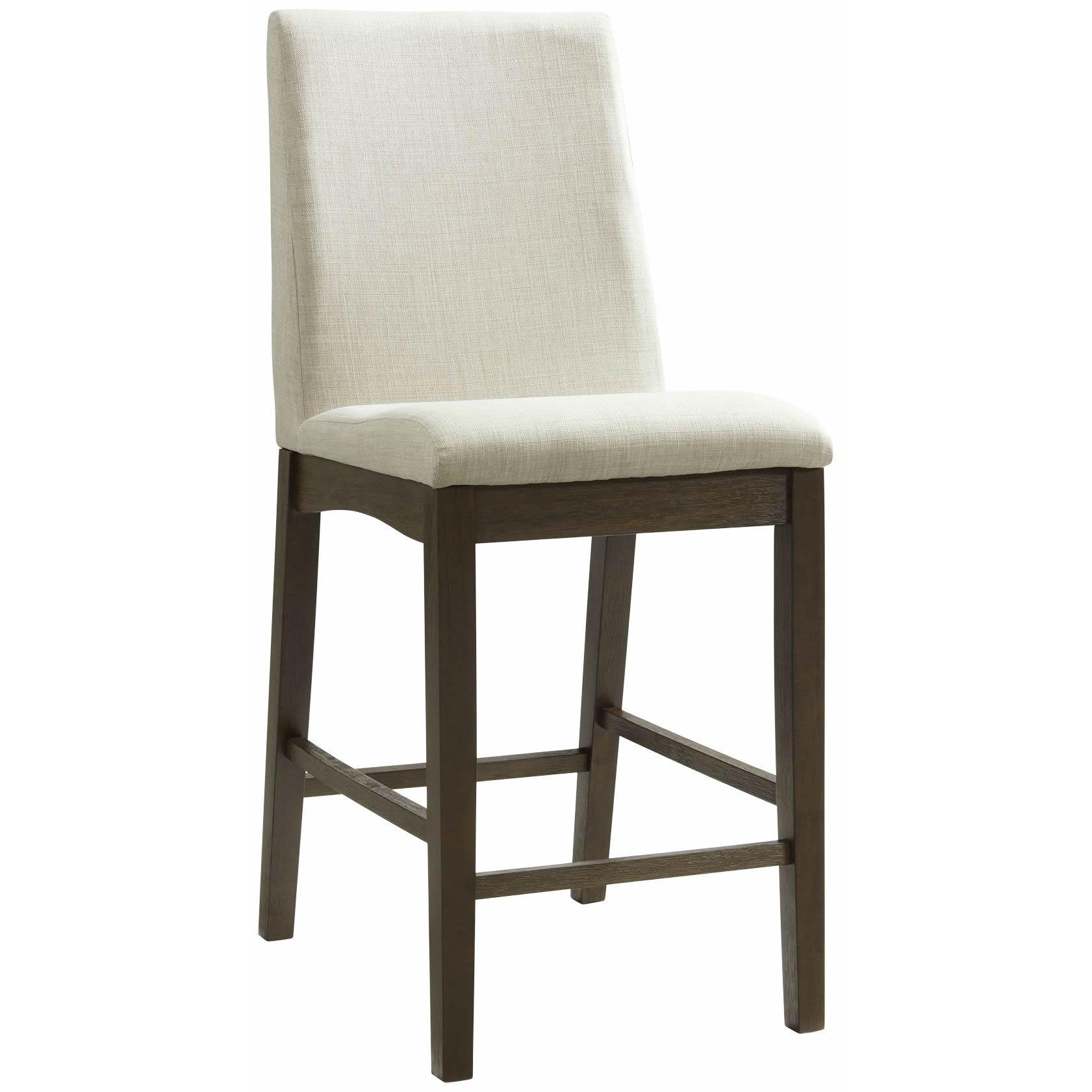  Elements International Dapper Counter Height Side Chair Set in Walnut IMAGE 1
