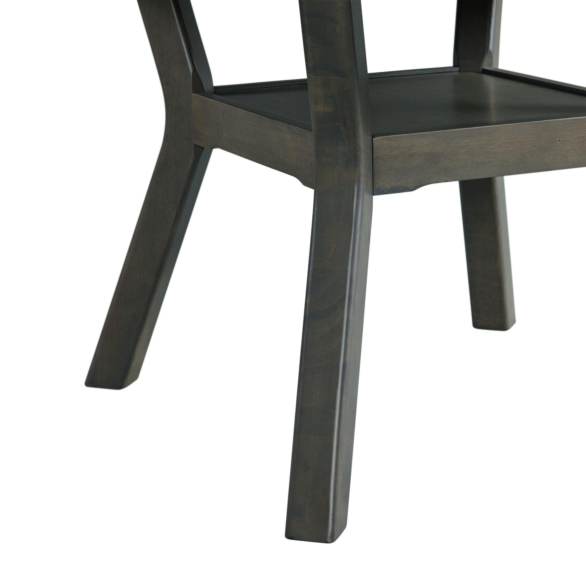  Elements International Amherst Dining Table w/Wood Leg Grey Finish IMAGE 5