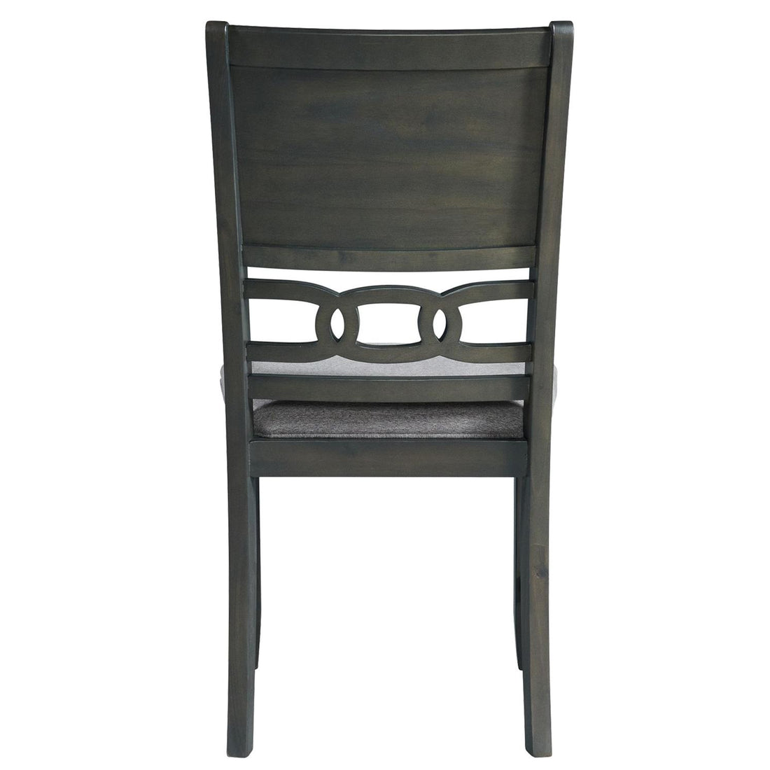  Elements International Amherst Dining Side Chair W/Fabric Cushion Side Stretcher Grey Finish IMAGE 1