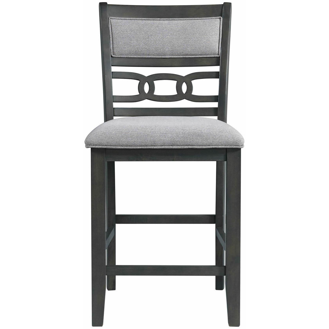  Elements International Amherst Counter Side Chair W/Fabric Cushion Grey Finish IMAGE 1