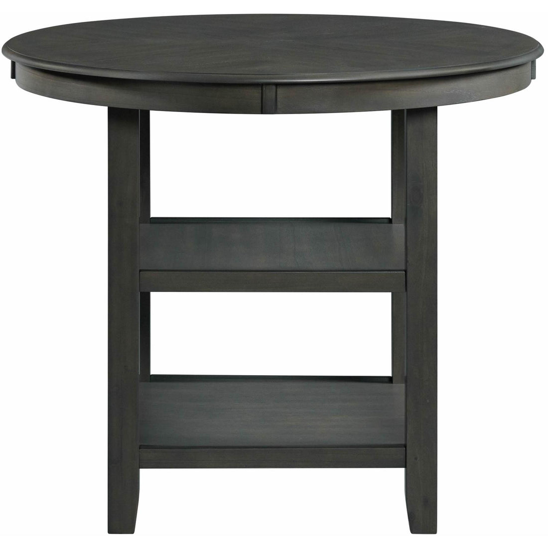  Elements International Amherst Counter Table w/Wood Leg Grey Finish IMAGE 1