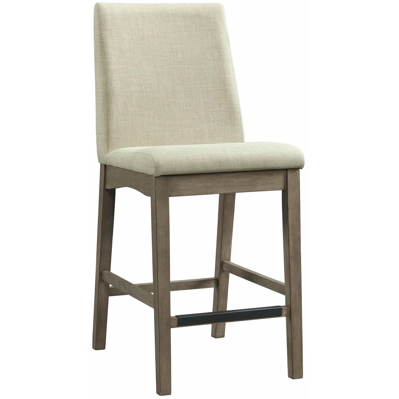  Elements International Dapper Counter Side Chair (Grey Finish) IMAGE 1