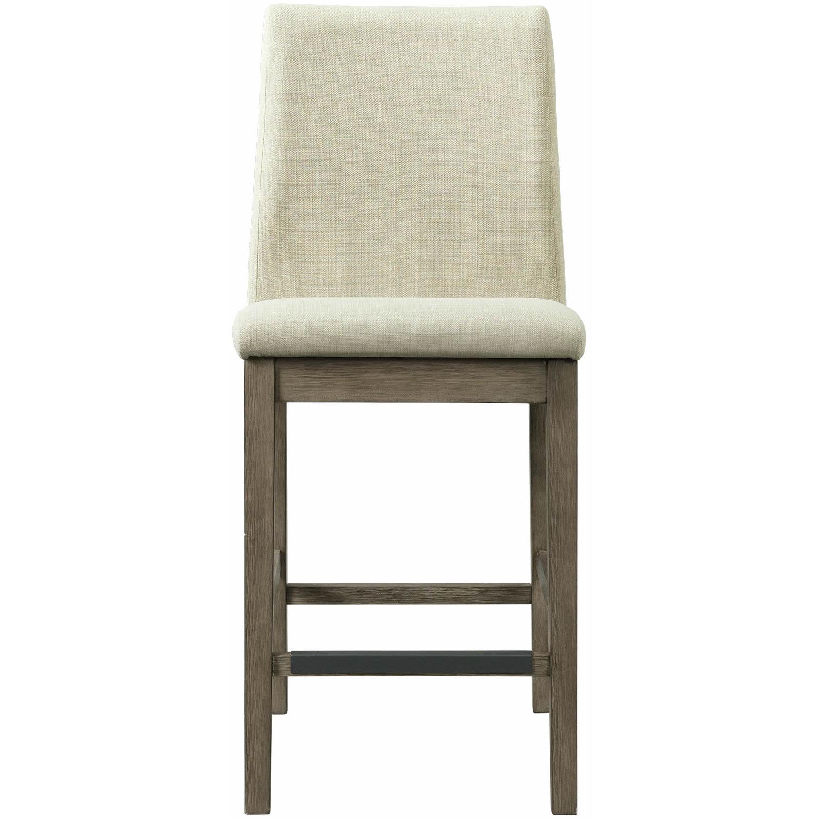  Elements International Dapper Counter Side Chair (Grey Finish) IMAGE 2
