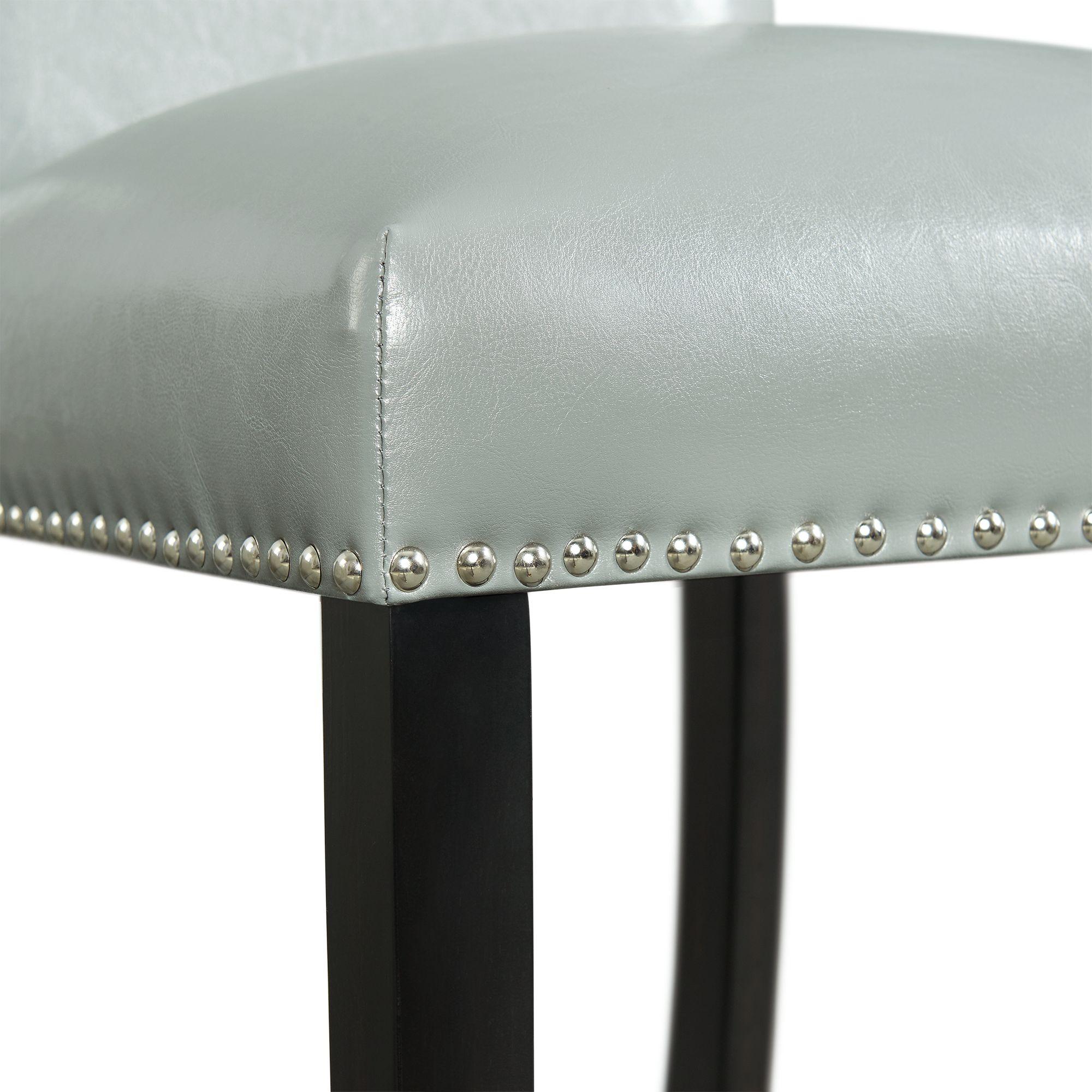  Elements International Meridian Counter Side Chair Grey IMAGE 4