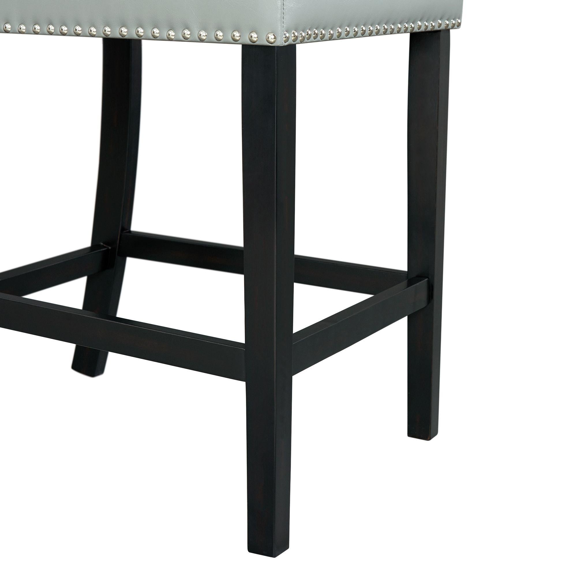  Elements International Meridian Counter Side Chair Grey IMAGE 5