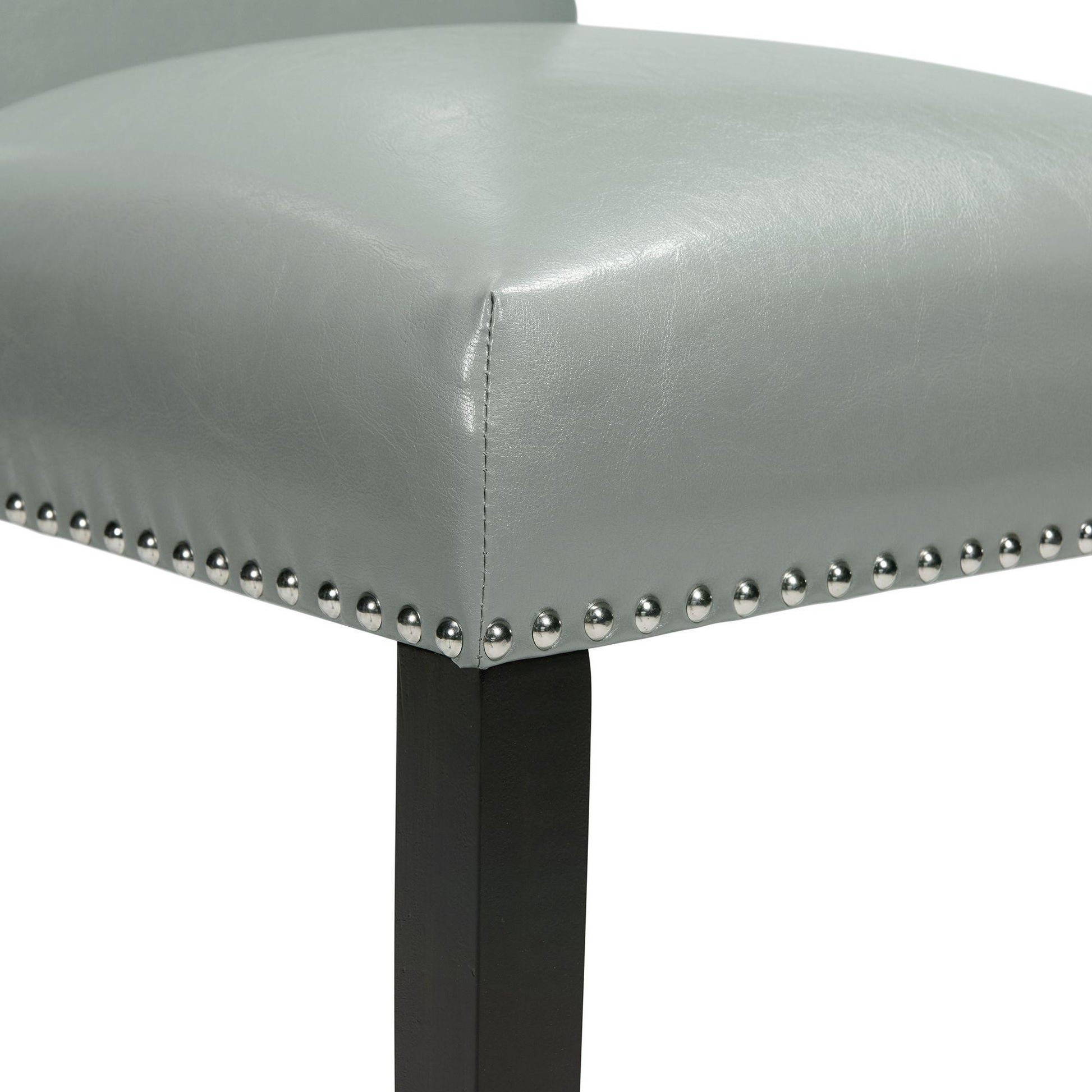  Elements International Meridian Dining Side Chair Grey IMAGE 3