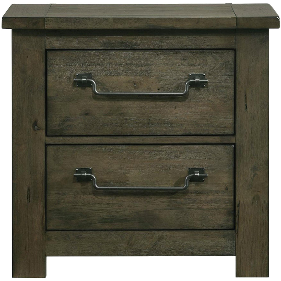  Elements International Maverick Nightstand w/USB Grey IMAGE 1