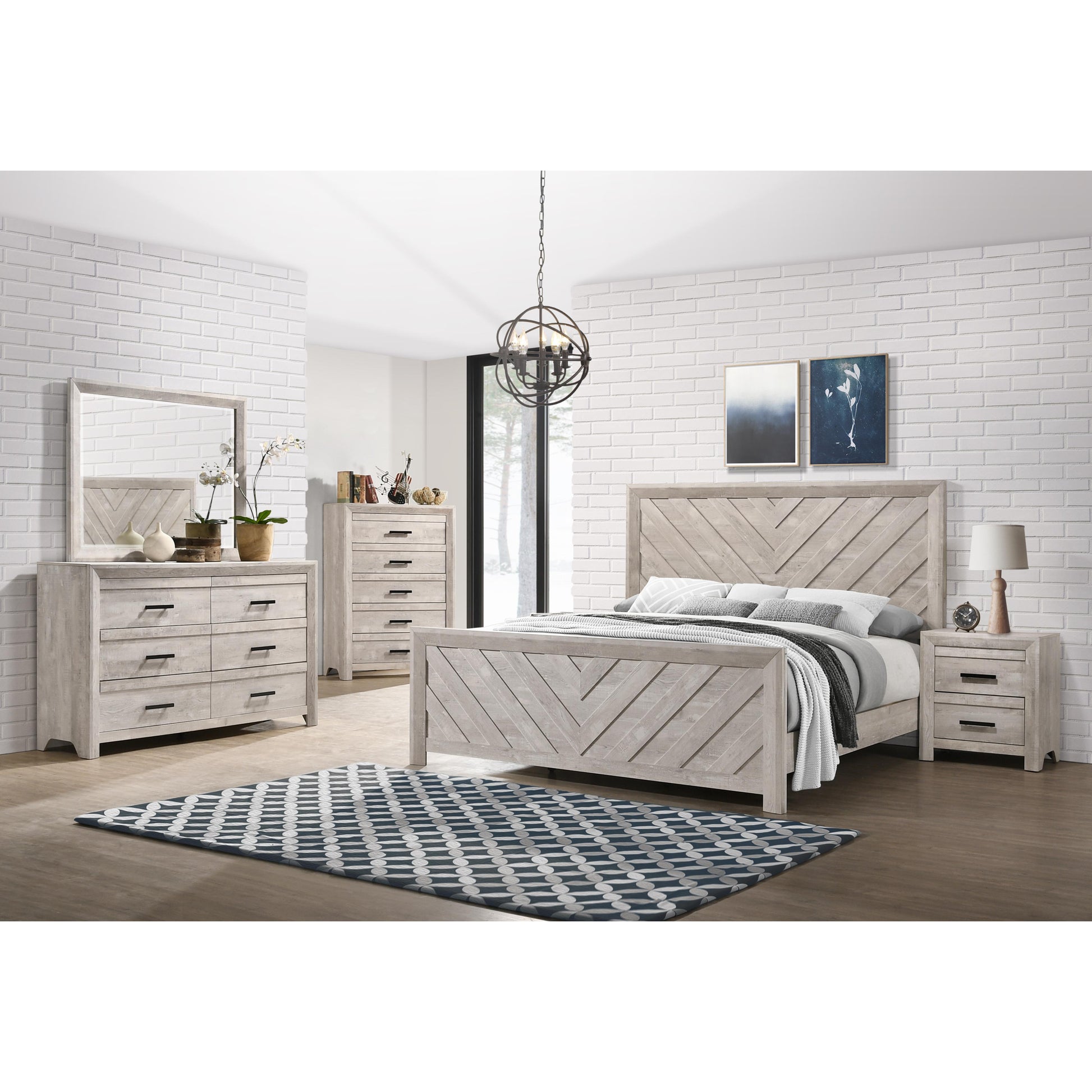  Size_Queen  -- Elements International Ellen Panel Bed IMAGE 8