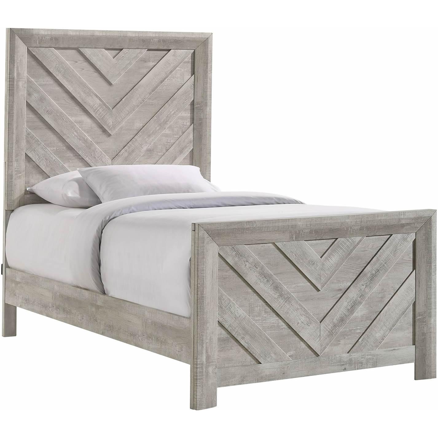  Size_Twin  -- Ellen EL700TB Twin Bed - White IMAGE 1