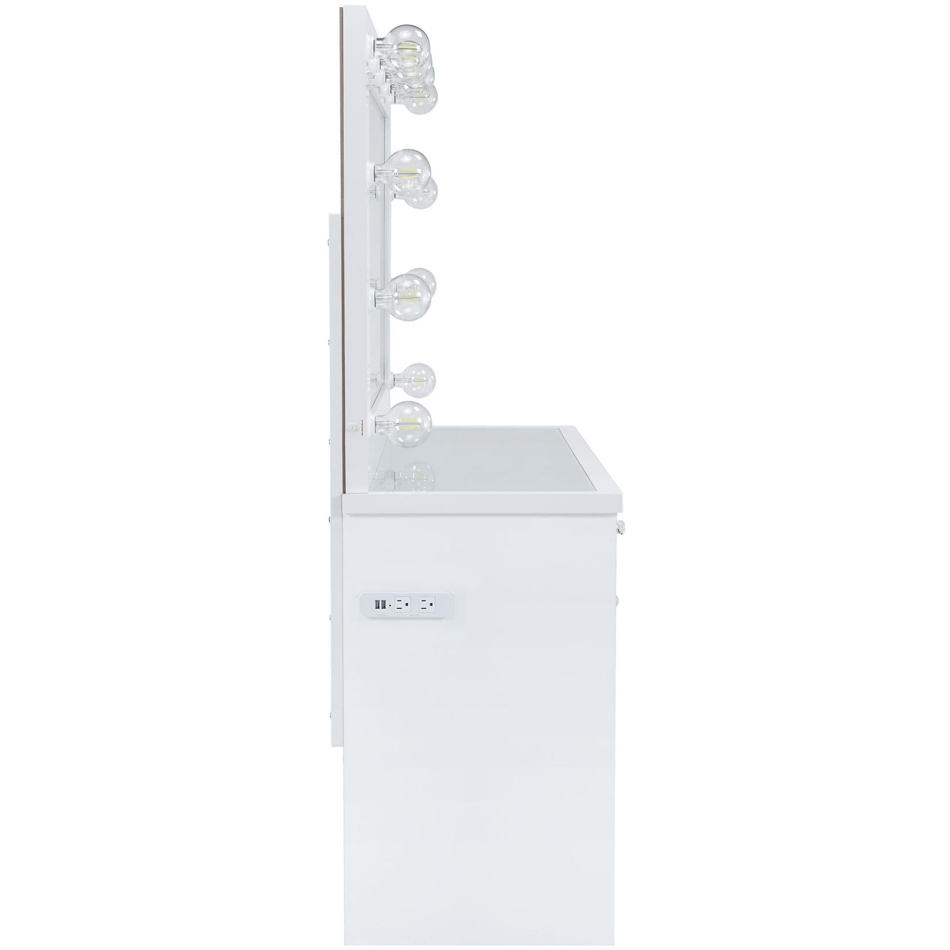  Elements International Amia Complete Vanity with Lightbulbs IMAGE 3