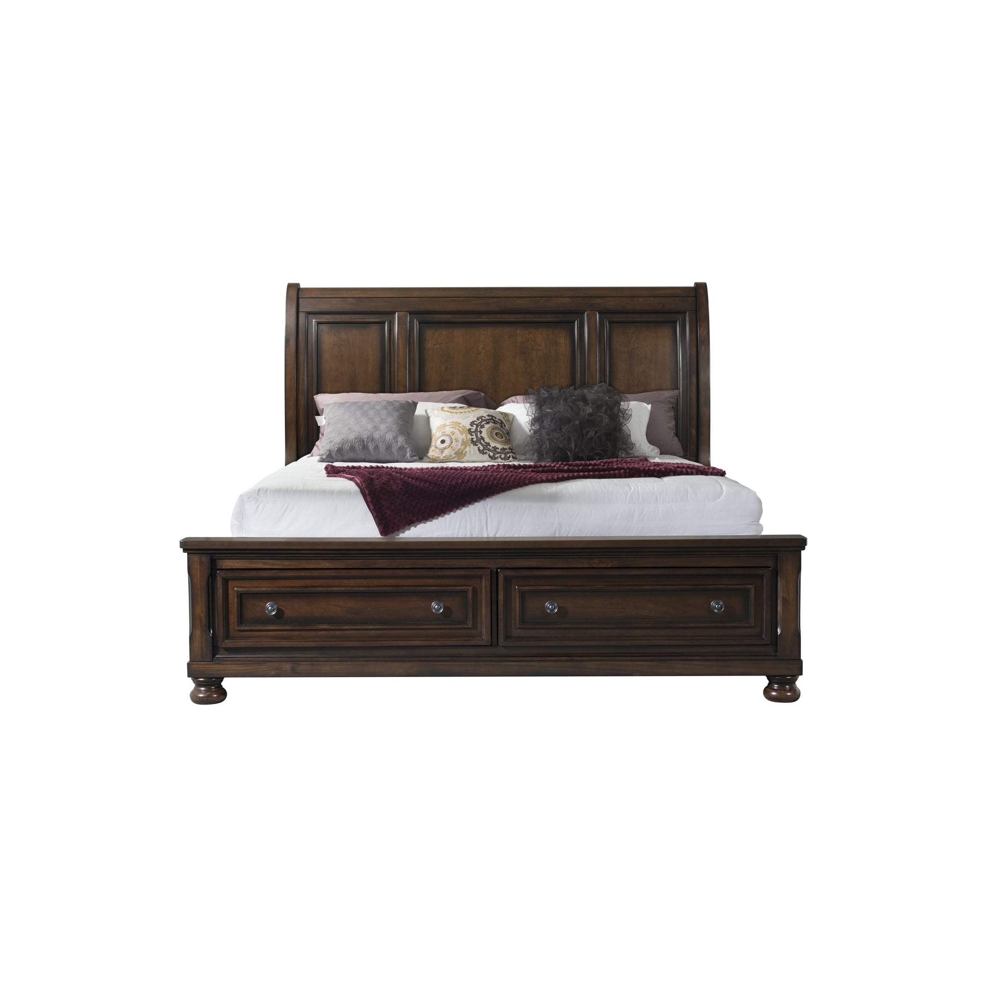  Size_King  -- Elements International Kingston Sleigh Bed with Storage IMAGE 1