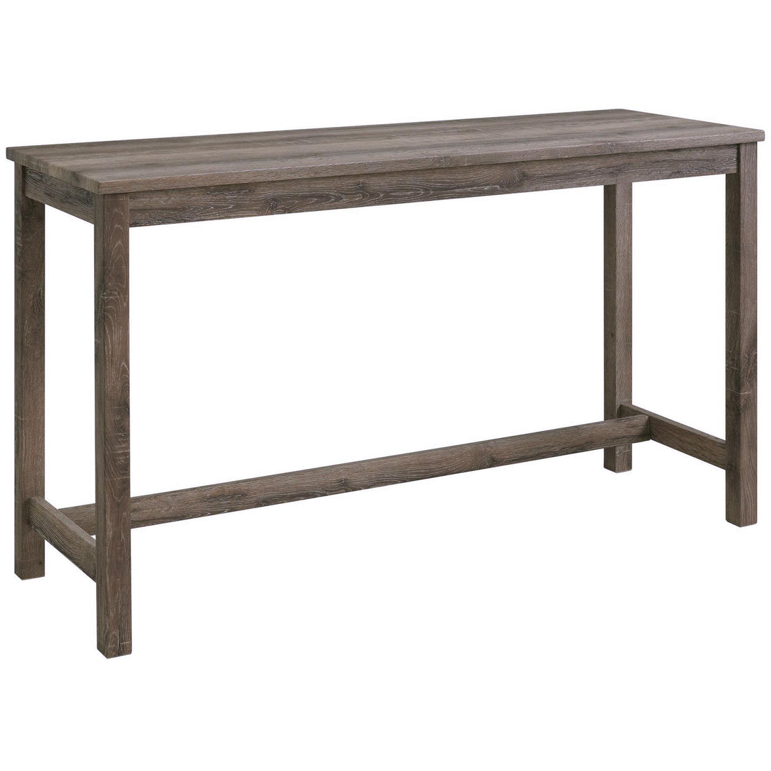  Elements International Oak Lawn Grey Bar Table Single Pack (Table + 3 Tan Fabric Stools) IMAGE 1