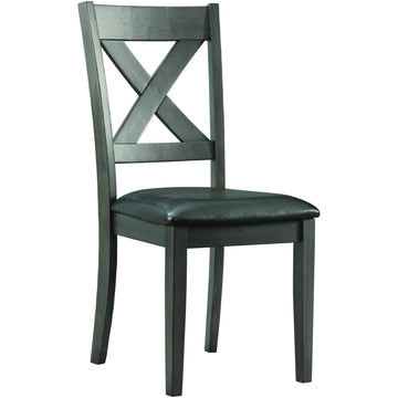  Elements International Alex Dining Side Chair Grey IMAGE 1