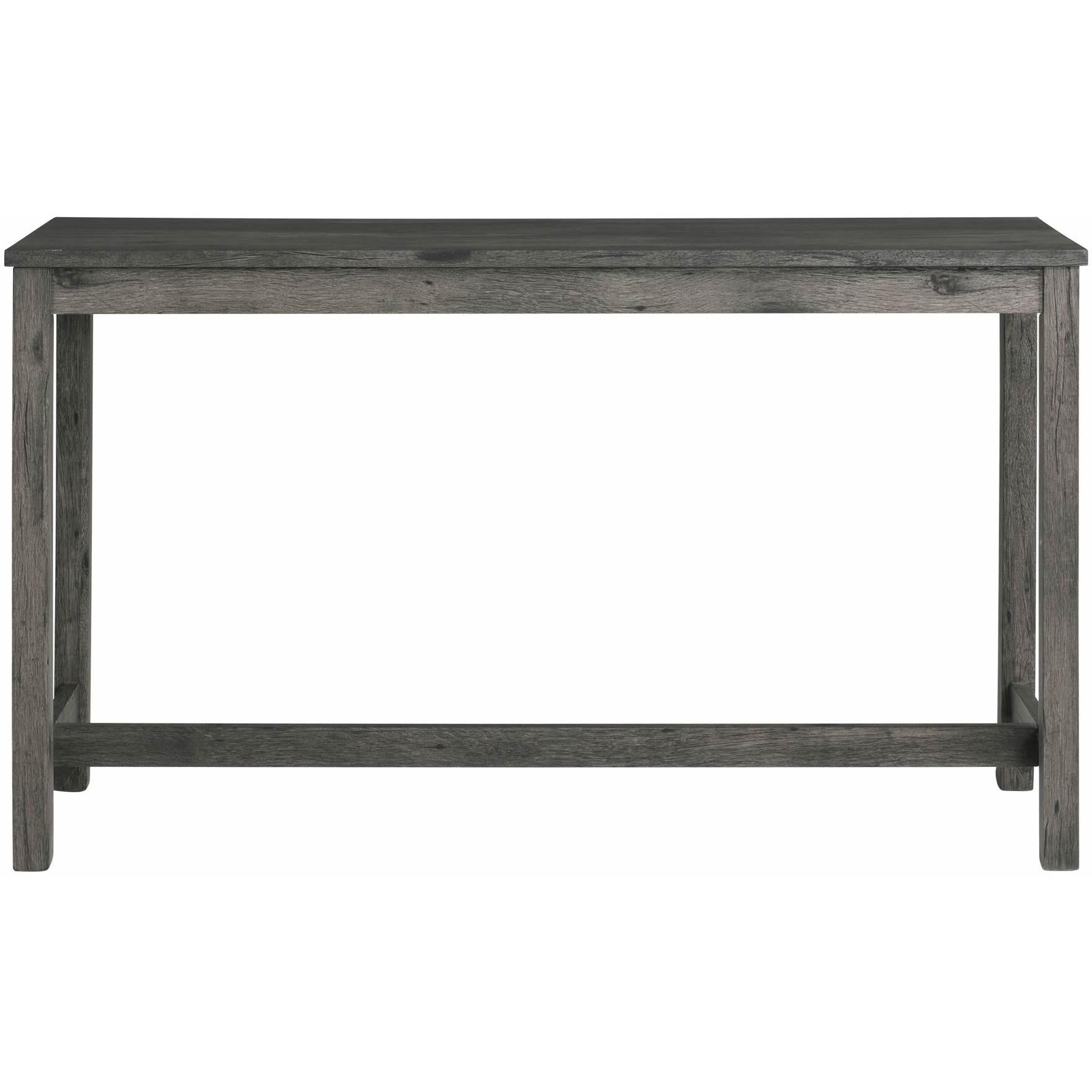  Elements International Oak Lawn Charcoal Grey Bar Table Single Pack (Table + 3 Grey Fabric Stools) IMAGE 4