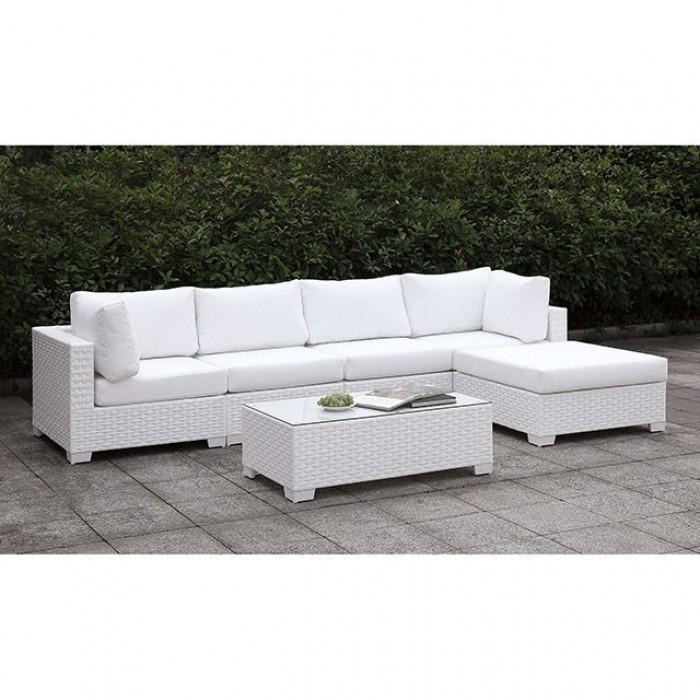  Furniture of America Somani CM-OS2128WH-SET12 L-Sectional with Right Chaise & Coffee Table IMAGE 1