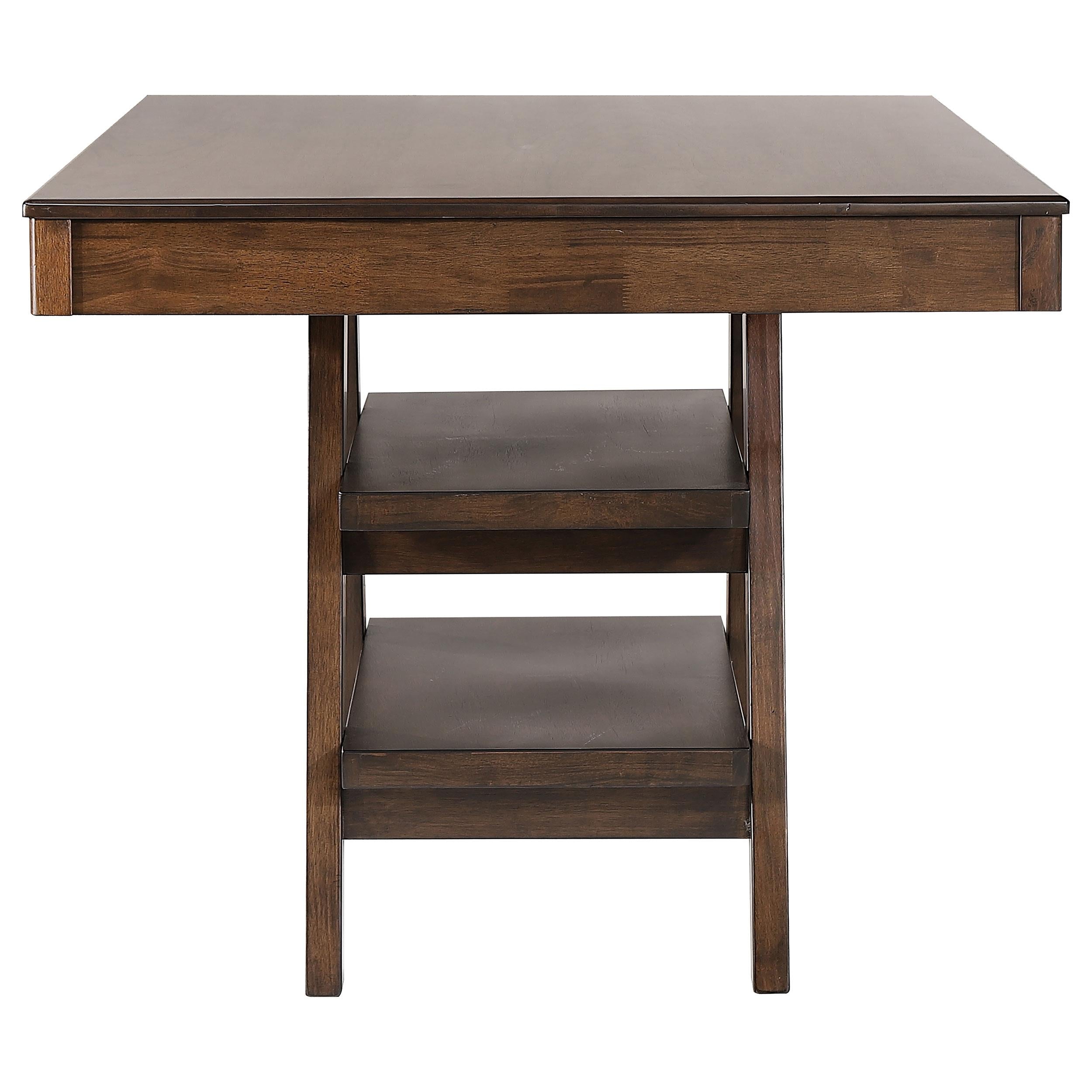  Coaster Furniture Dewey 115208 Rectangular 60-inch Counter Height Dining Table - Walnut IMAGE 4