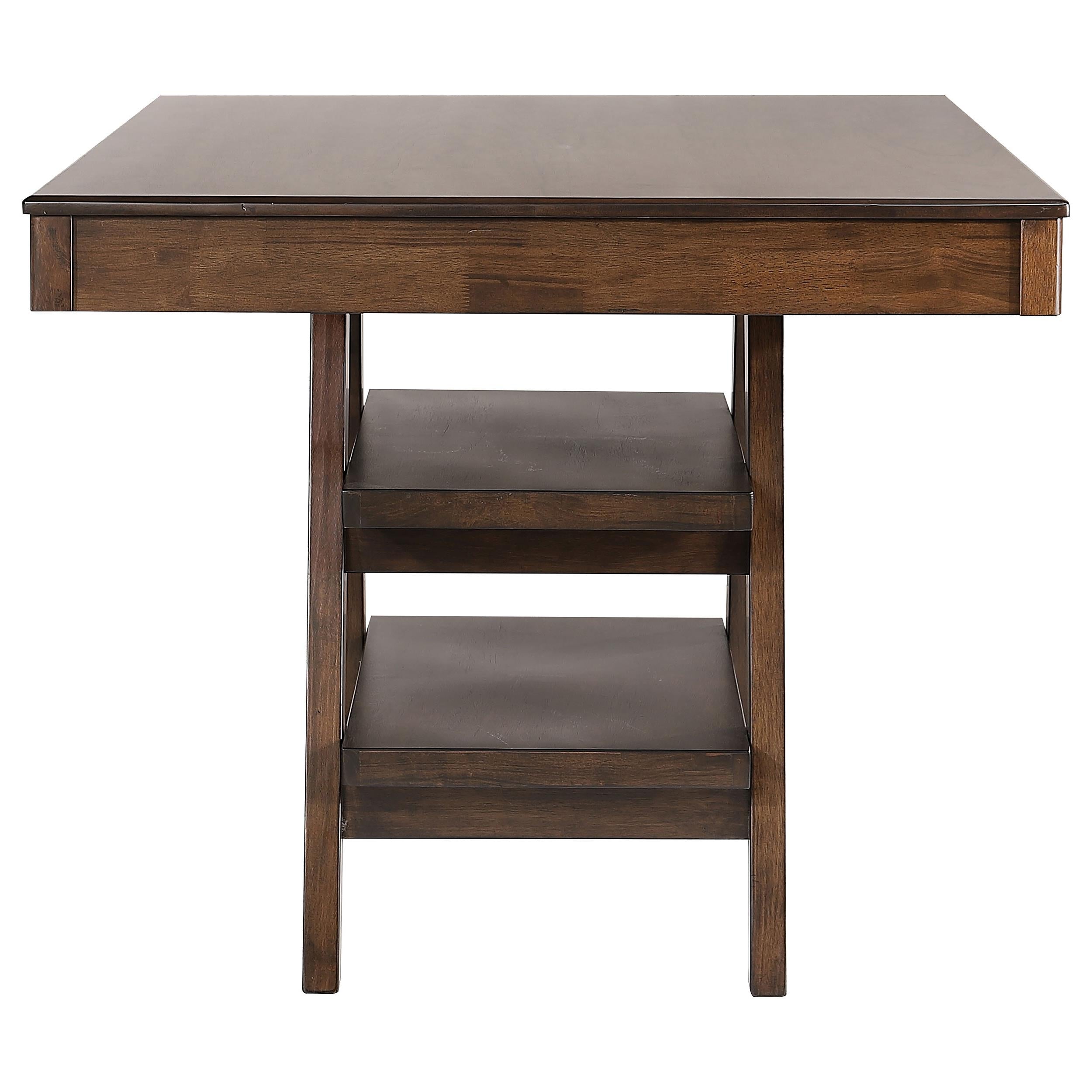  Coaster Furniture Dewey 115208 Rectangular 60-inch Counter Height Dining Table - Walnut IMAGE 5