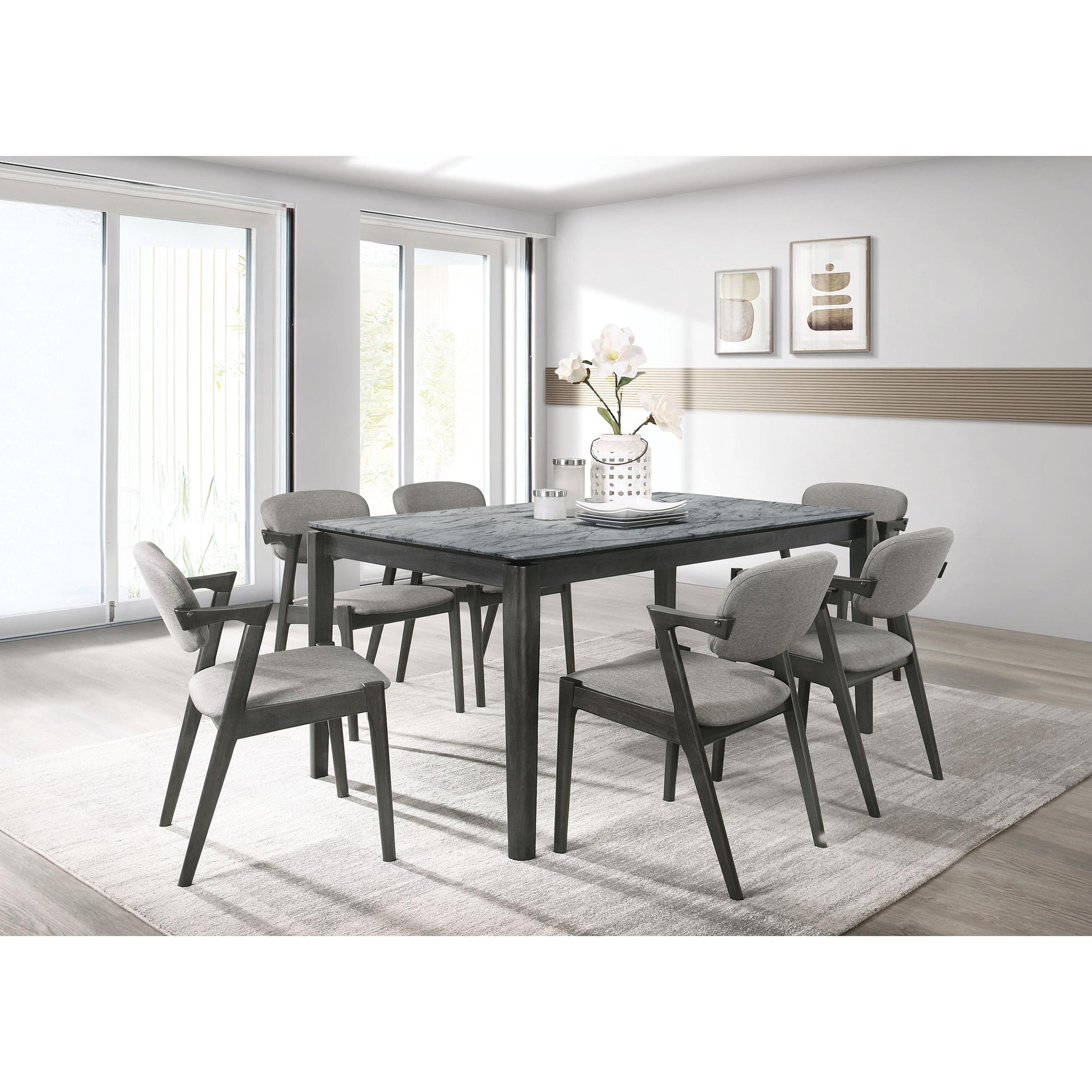  Coaster Furniture Stevie 115112 Padded Wood Dining Arm Chair - Black IMAGE 9