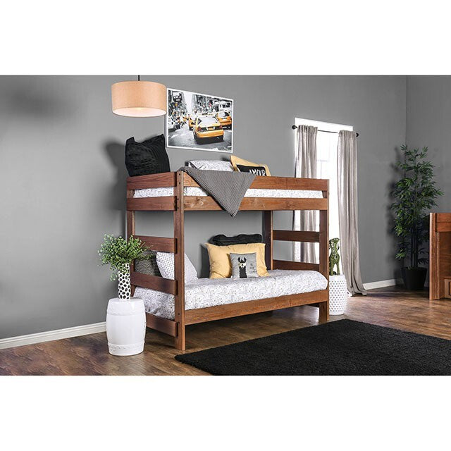  Furniture of America Arlette AM-BK100-BED-SLAT Twin/Twin Bunk Bed IMAGE 1