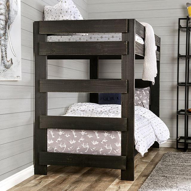  Furniture of America Arlette AM-BK100BK-BED-SLAT Twin/Twin Bunk Bed IMAGE 6