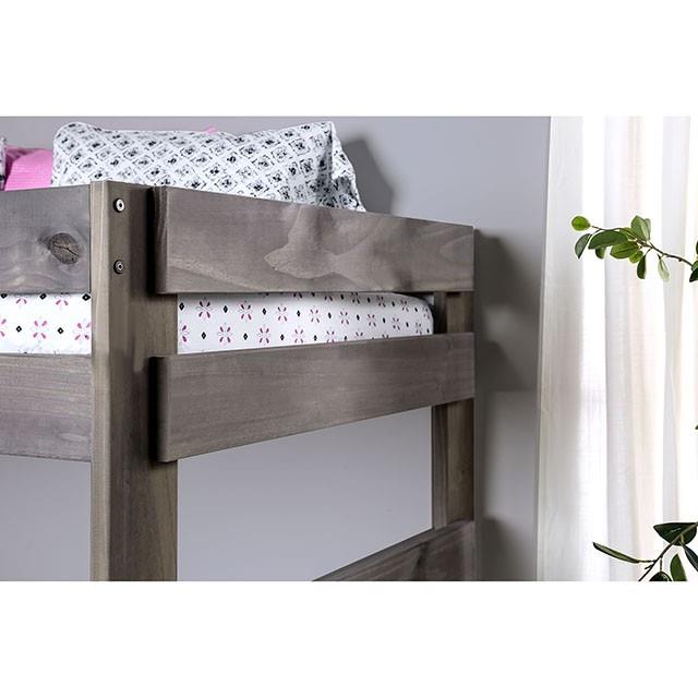  Furniture of America Arlette AM-BK100GY-BED-SLAT Twin/Twin Bunk Bed IMAGE 3
