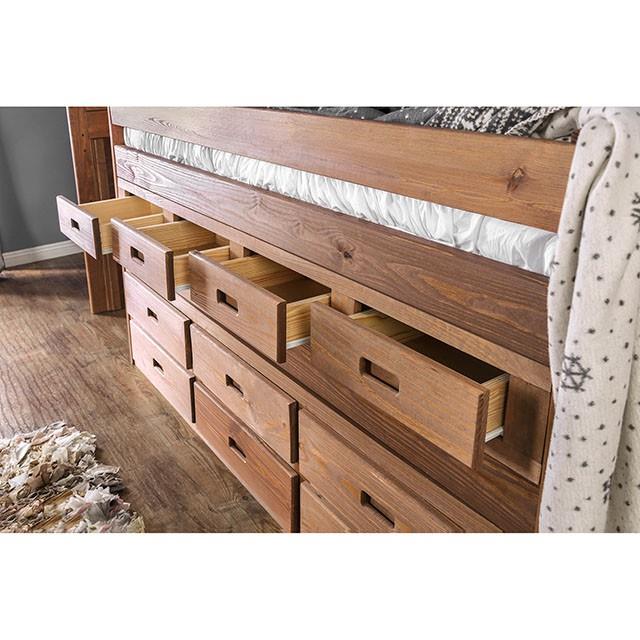  Furniture of America Cleo AM-BK601-BED-SLAT Twin Captain Bed IMAGE 1