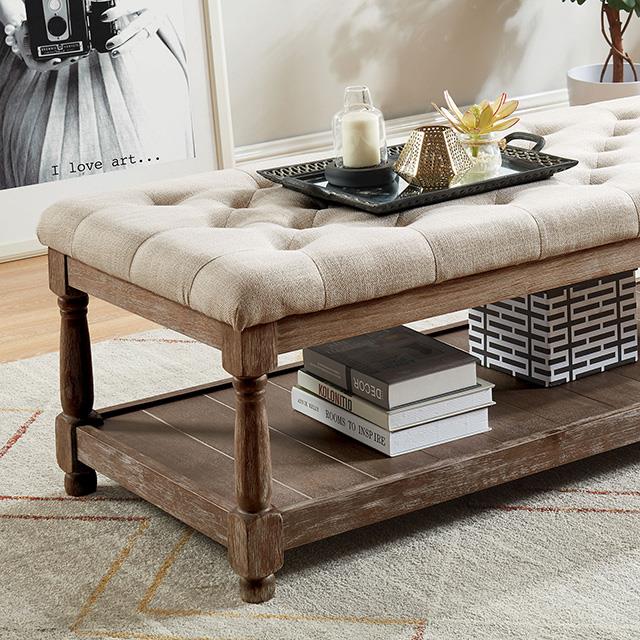  Furniture of America Tanya CM-BN5665BG Bench IMAGE 1