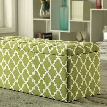  Furniture of America Zaira CM-BN6033GR Storage Ottoman IMAGE 1