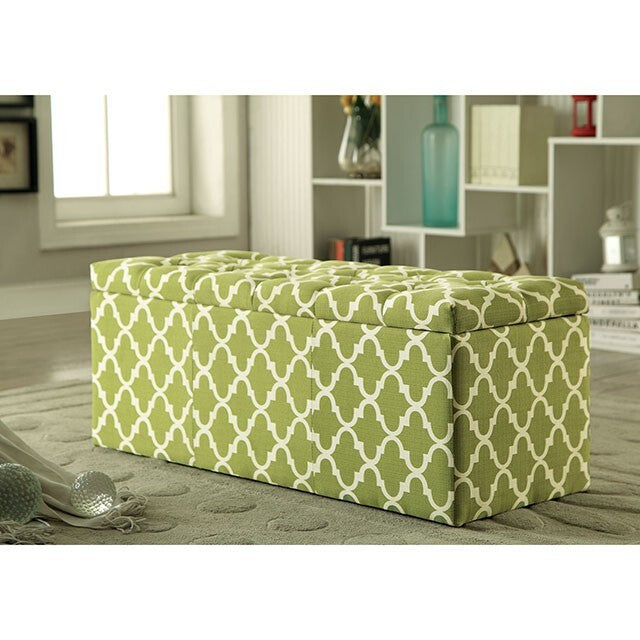  Furniture of America Zaira CM-BN6033GR Storage Ottoman IMAGE 2
