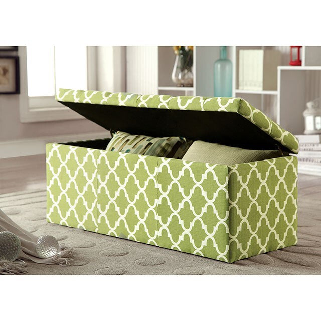 Furniture of America Zaira CM-BN6033GR Storage Ottoman IMAGE 3