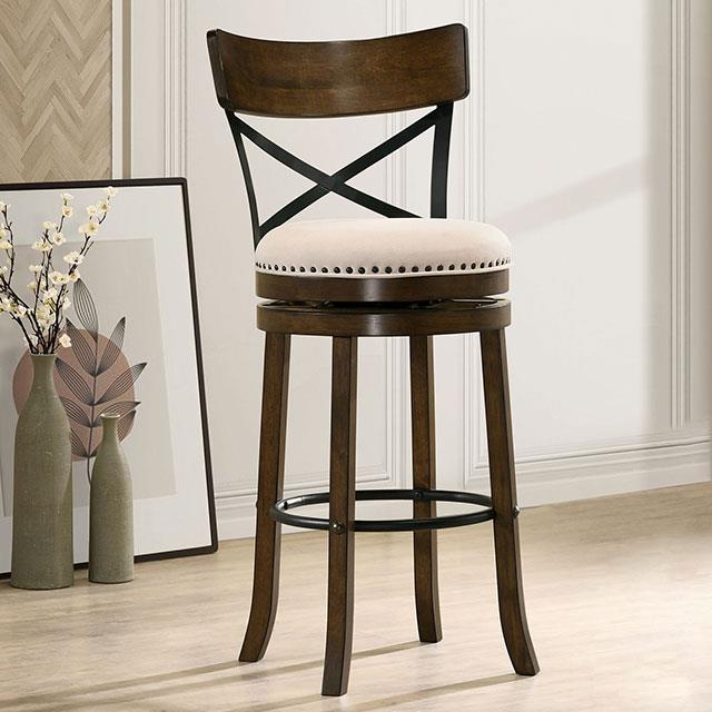  Furniture of America Clarence CM-BR1855A-29-2PK 29" Swivel Barstool (2/Box) IMAGE 1