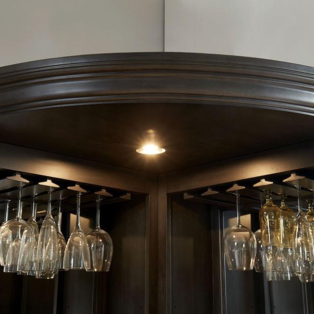  Furniture of America Voltaire CM-CR142GY-CURIO Corner Curio IMAGE 1