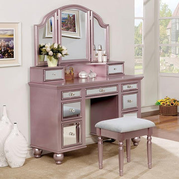  Furniture of America Tracy CM-DK6162RG Vanity w/ Stool IMAGE 1