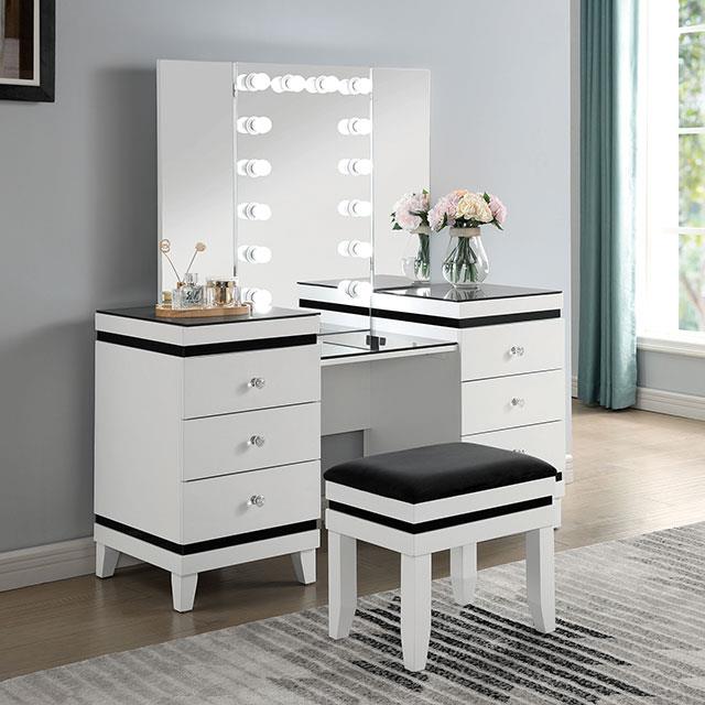  Furniture of America Madonna CM-DK824WH-PK Vanity Set IMAGE 1